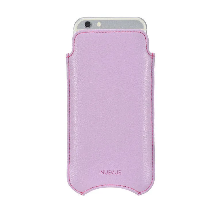 Apple iPhone 12 Pro Max Sleeve Case in Sugar Purple Vegan Leather | Screen Cleaning Sanitizing Lining | smart window