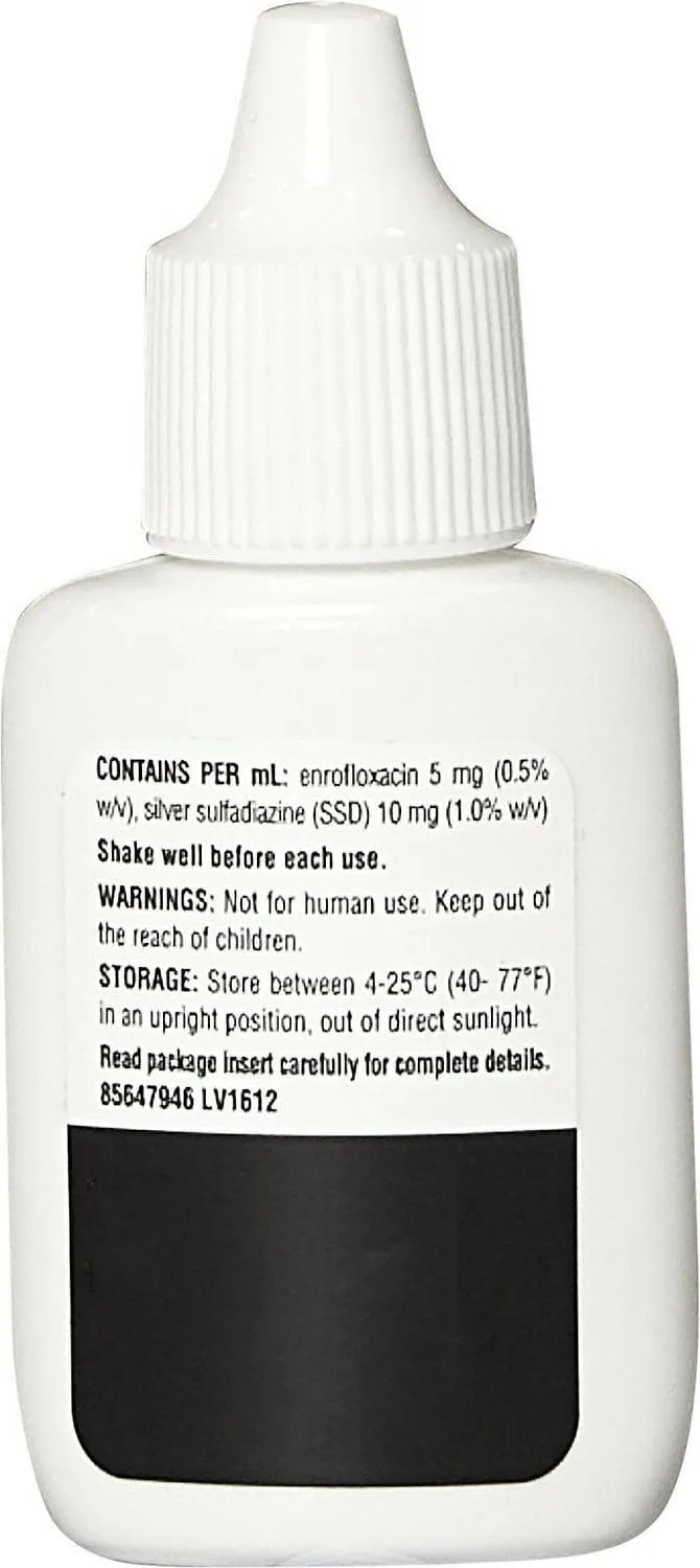 Baytril Otic for Dogs (Enrofloxacin/ Silver Sulfadiazine) 15 ml