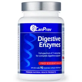 CanPrev Digestive Enzymes, 11 Full Spectrum Enzymes For Digestive Support, 90 Vegetable Capsules