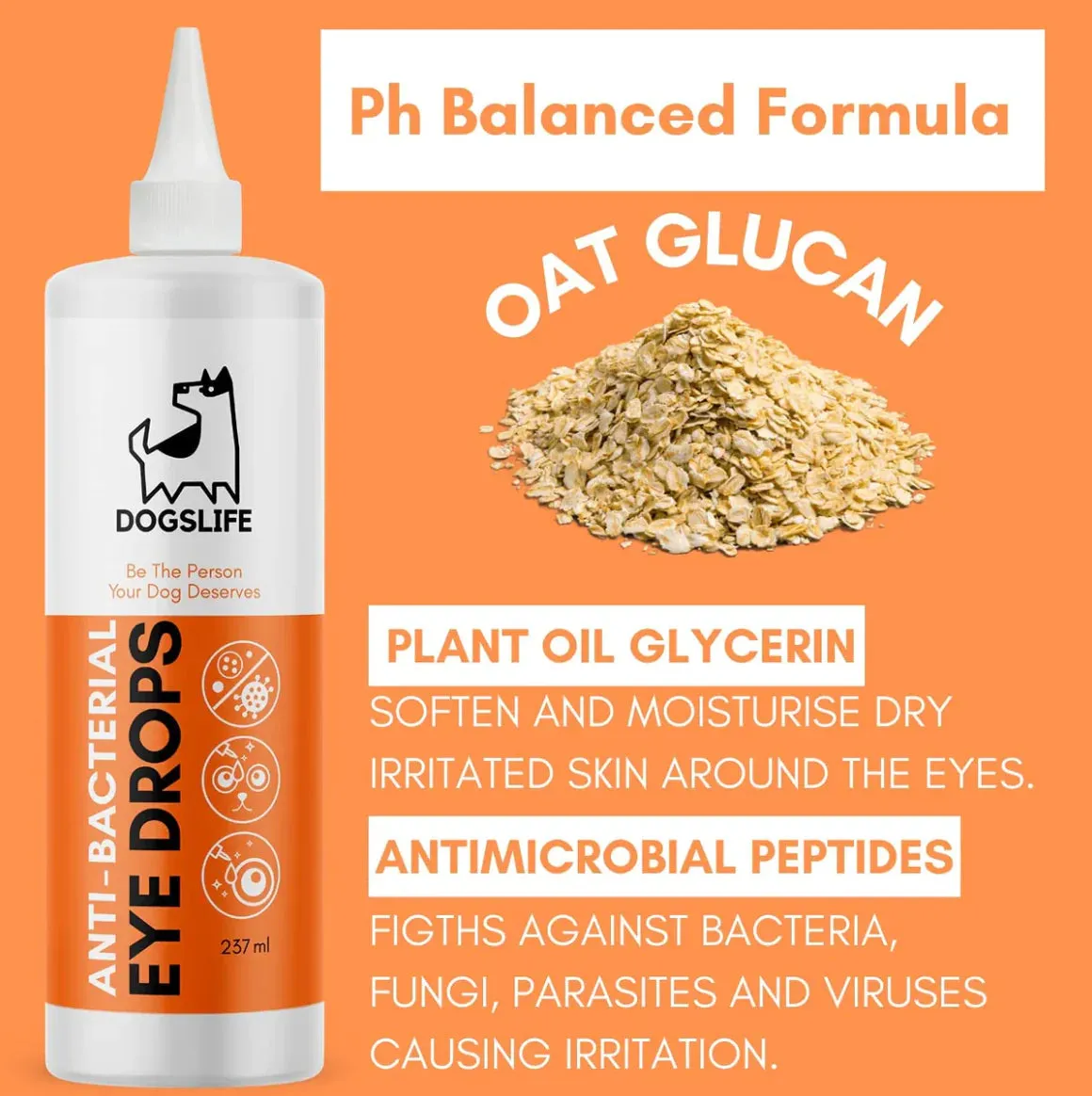 Dogslife Antibacterial Eyewash Drops