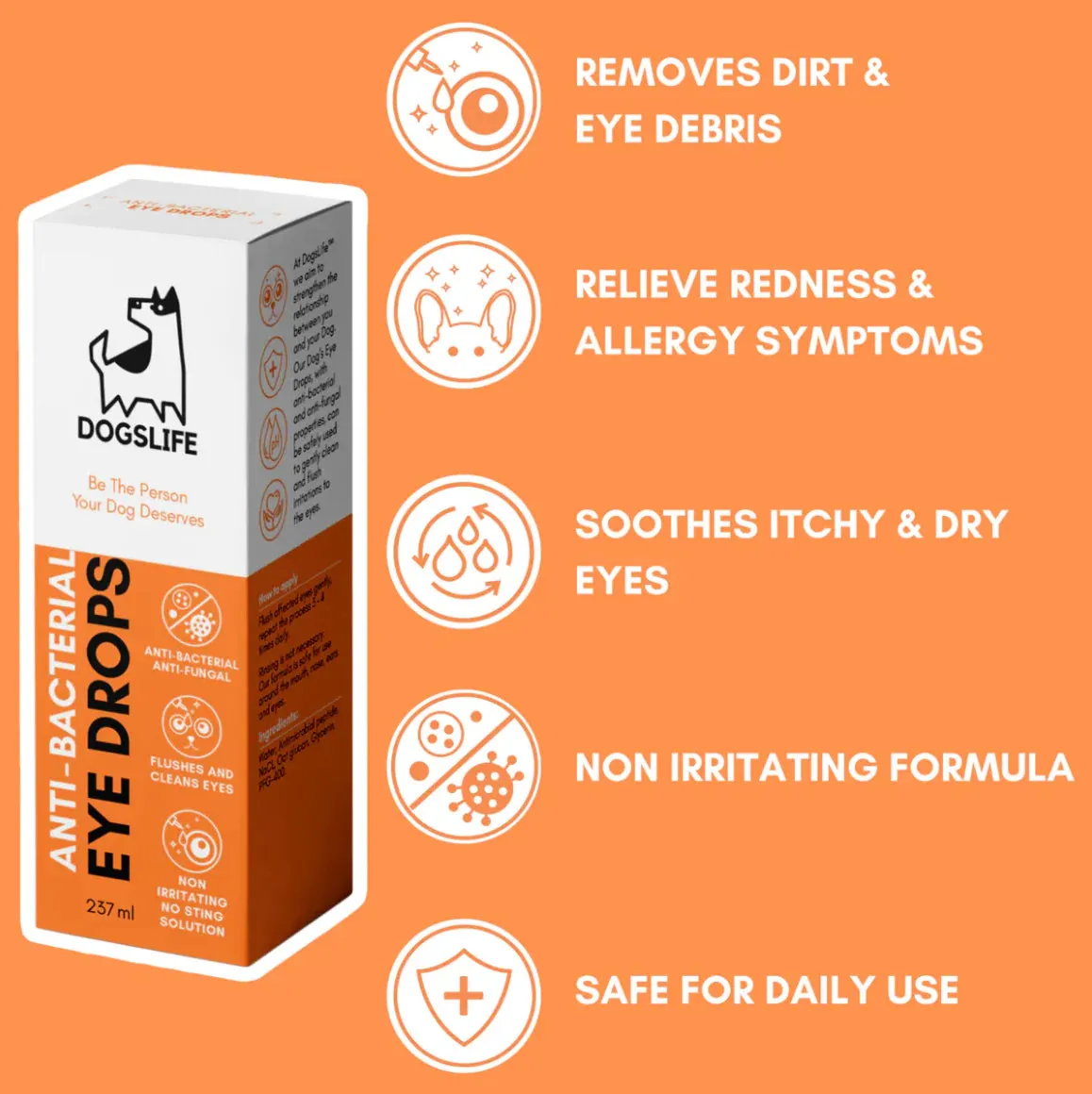 Dogslife Antibacterial Eyewash Drops