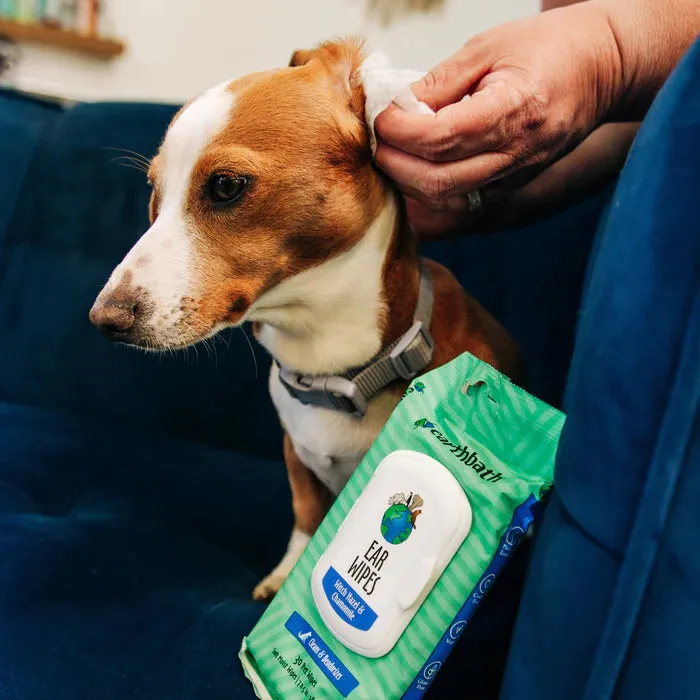 earthbath® Grooming Wipes Ear Wipes for Dogs & Cats (30ct)