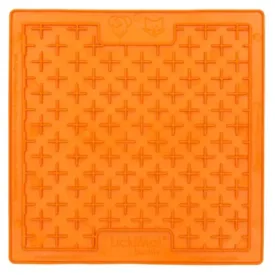 LickiMats Classic Buddy Slow Feeder for Dogs and Cats (Orange)