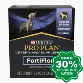 Purina Pro Plan Veterinary Diets - FortiFlora Nutritional Supplement for Dogs - 1.06OZ (Box of 30 Packs)