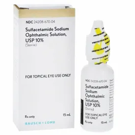Sulfacetamide Sodium 10% Eye Drop Ophthalmic Solution 15 mL by Bausch & Lomb (RX)