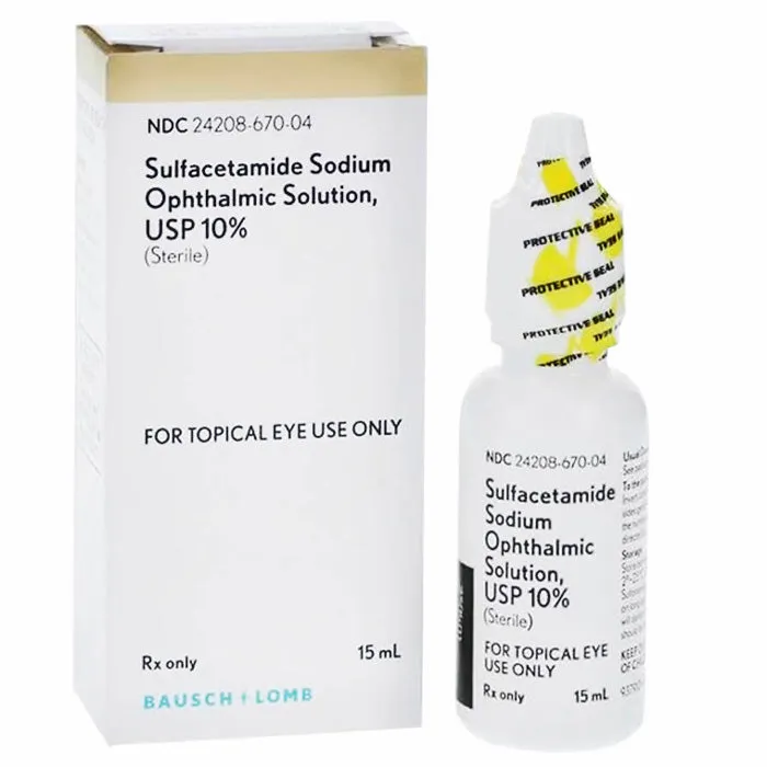Sulfacetamide Sodium 10% Eye Drop Ophthalmic Solution 15 mL by Bausch & Lomb (RX)