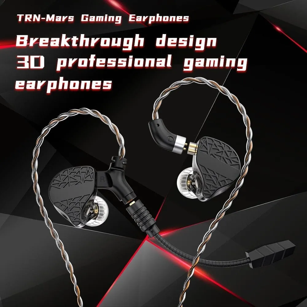 TRN Mars 1DD   1BA   1Vibration Triple Driver In-Ear Monitors For Gaming