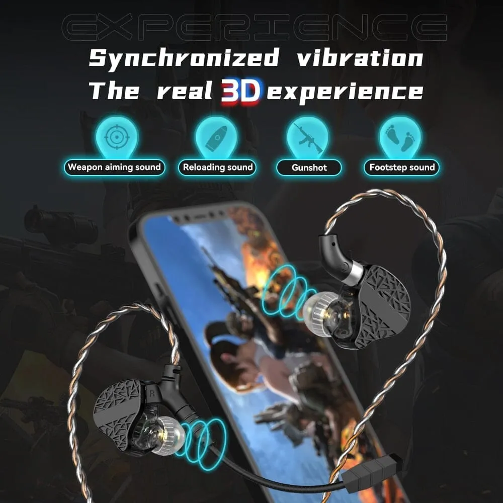 TRN Mars 1DD   1BA   1Vibration Triple Driver In-Ear Monitors For Gaming