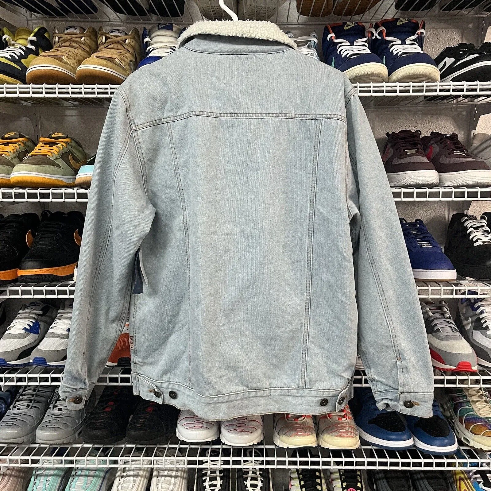 Vtg 2000s Y2K Brooklyn Cloth Men's Trucker Sherpa Denim Jacket Size M NWT